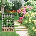 thumbnail image 4 of Welcome Fall Garden Flags for Outside 12.5x18 Double Sided Burlap, Buffalo Plaid Wreath Seasonal Sign Small Yard Flag Farmhouse Holiday Autumn Outdoor Decor DF570, 4 of 6
