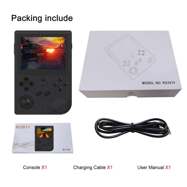 Consola de juegos portátil RG351V, sistema de código abierto, consola de juegos Retro con Chip RK3326 con 5000/7000/15000 juegos clásicos, pantalla IPS de 3,5 pulgadas