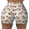 thumbnail image 2 of Honeii Christmas Santa Claus Print Women's Workout Shorts, Gym Shorts for Active Wear, Sports Shorts,Women's Running Shorts,Quick Dry Athletic Shorts-Large, 2 of 8