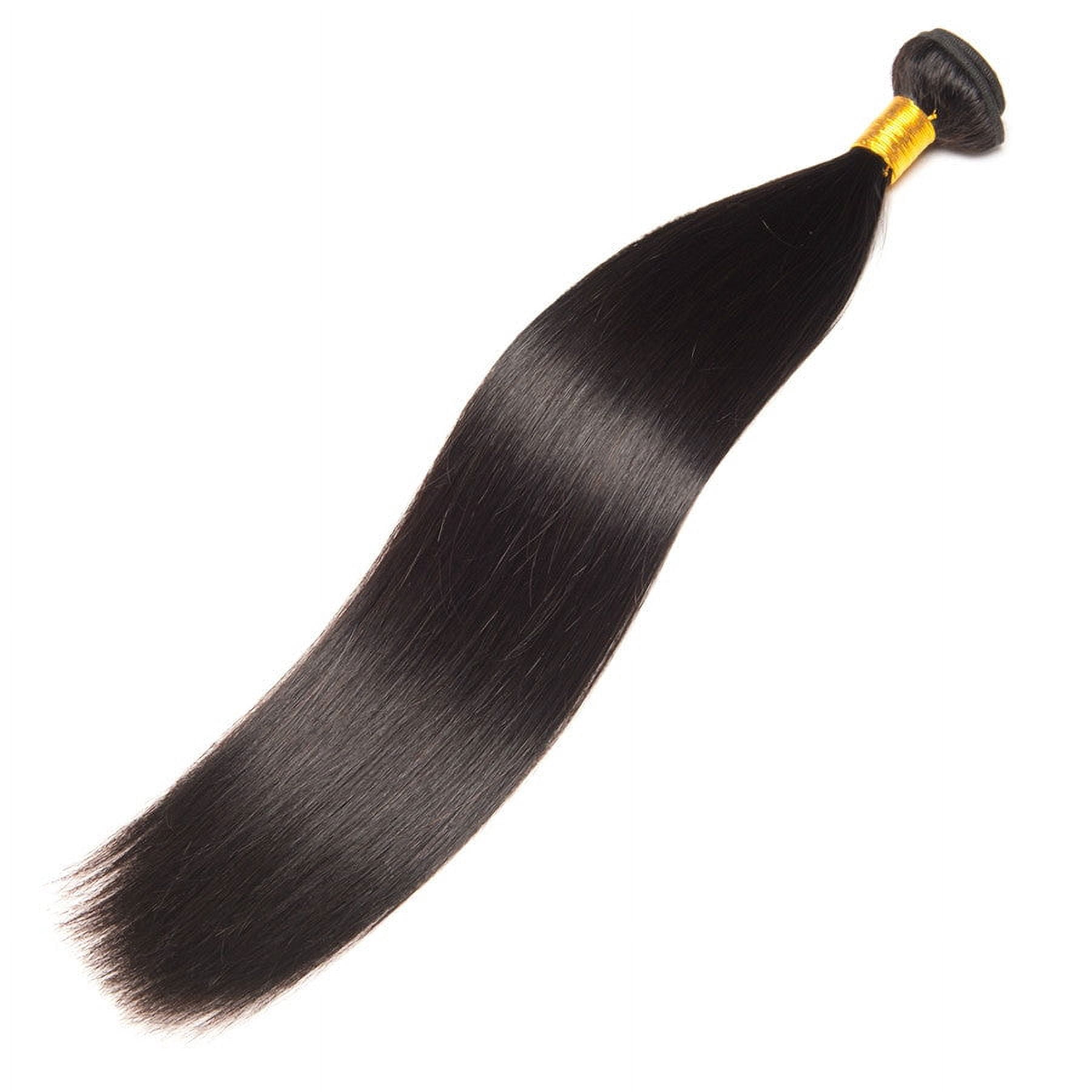 Ustar Affordable 100% Human Hair Straight One Bundle 10"-30"inch Natural BLACK 12"