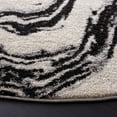 thumbnail image 3 of SAFAVIEH Tulum Brynn Abstract Area Rug, 6'7" x 6'7" Round, Ivory/Black, 3 of 7