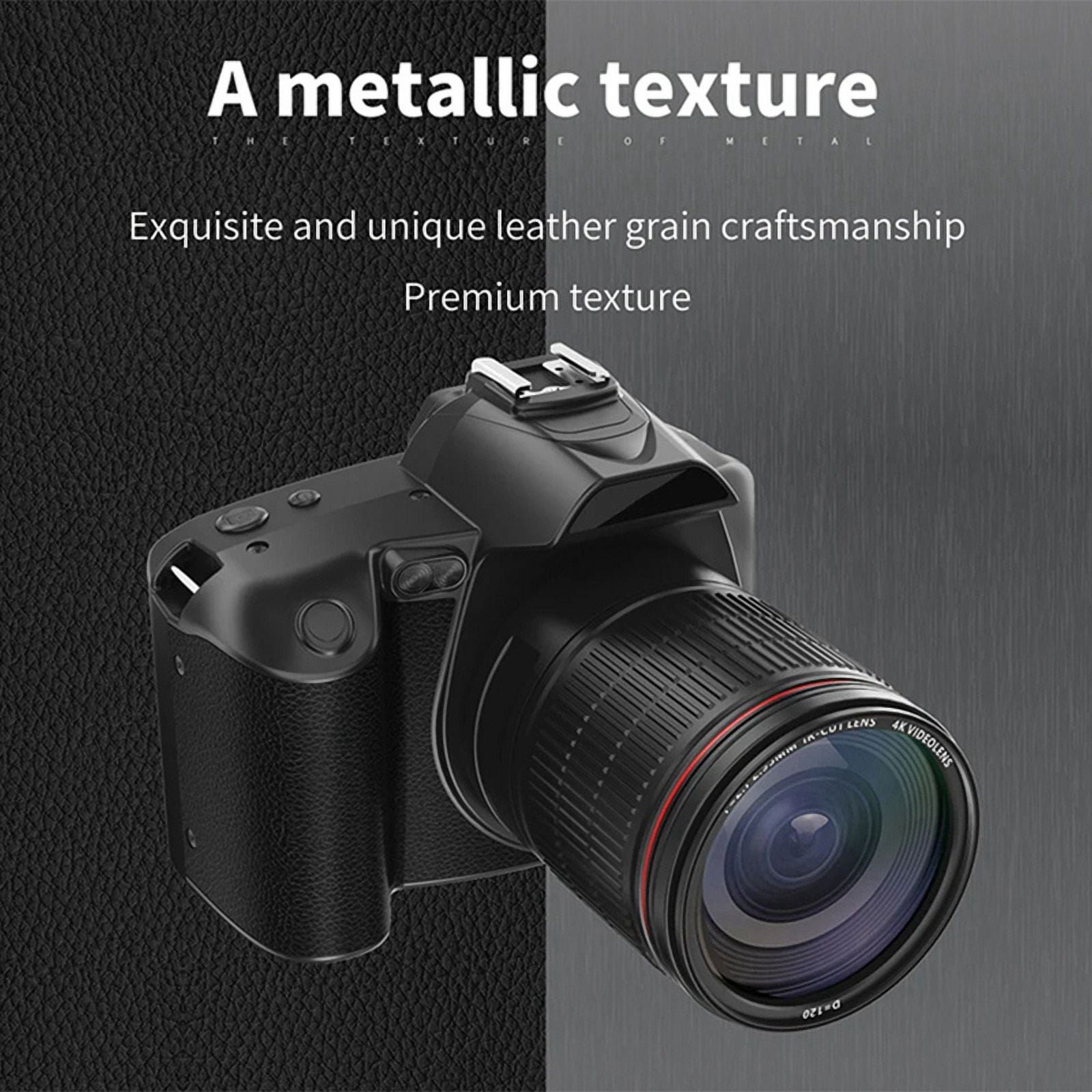 Digital Photography Camera 4K WIFI WebCam Video Recorder 64MP Camcorder Camera Zoom Blogging Camera with 32G Memory Card,Black