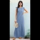 thumbnail image 4 of Vestido Maxi de Verano 2025 para Mujer, Informal, Holgado, con Abertura, Sin Arrugas, , con Cuello Redondo y Bolsillos, Azul Vaquero XXL, 4 of 9