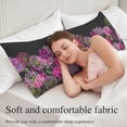 thumbnail image 5 of Watercolor Floral Body Pillow Covers 20"x60", Spring Purple Dandelion Lily Leaves Plants Soft Brushed Microfiber Breathable Throw Pillow Covers, Pillowcase with Zipper for Couch Sofa Bedroom, 5 of 9