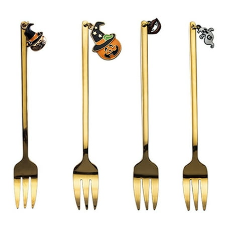 

Halloween Stainless Steel Tableware: Funny Tea Spoon Dessert Fork for Kitchen