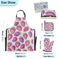 thumbnail image 3 of Purple and Pink Strawberry Oven Mitts and Pot Holders with Chef Apron Set 5 Pcs Kitchen Cooking Set, 3 of 6