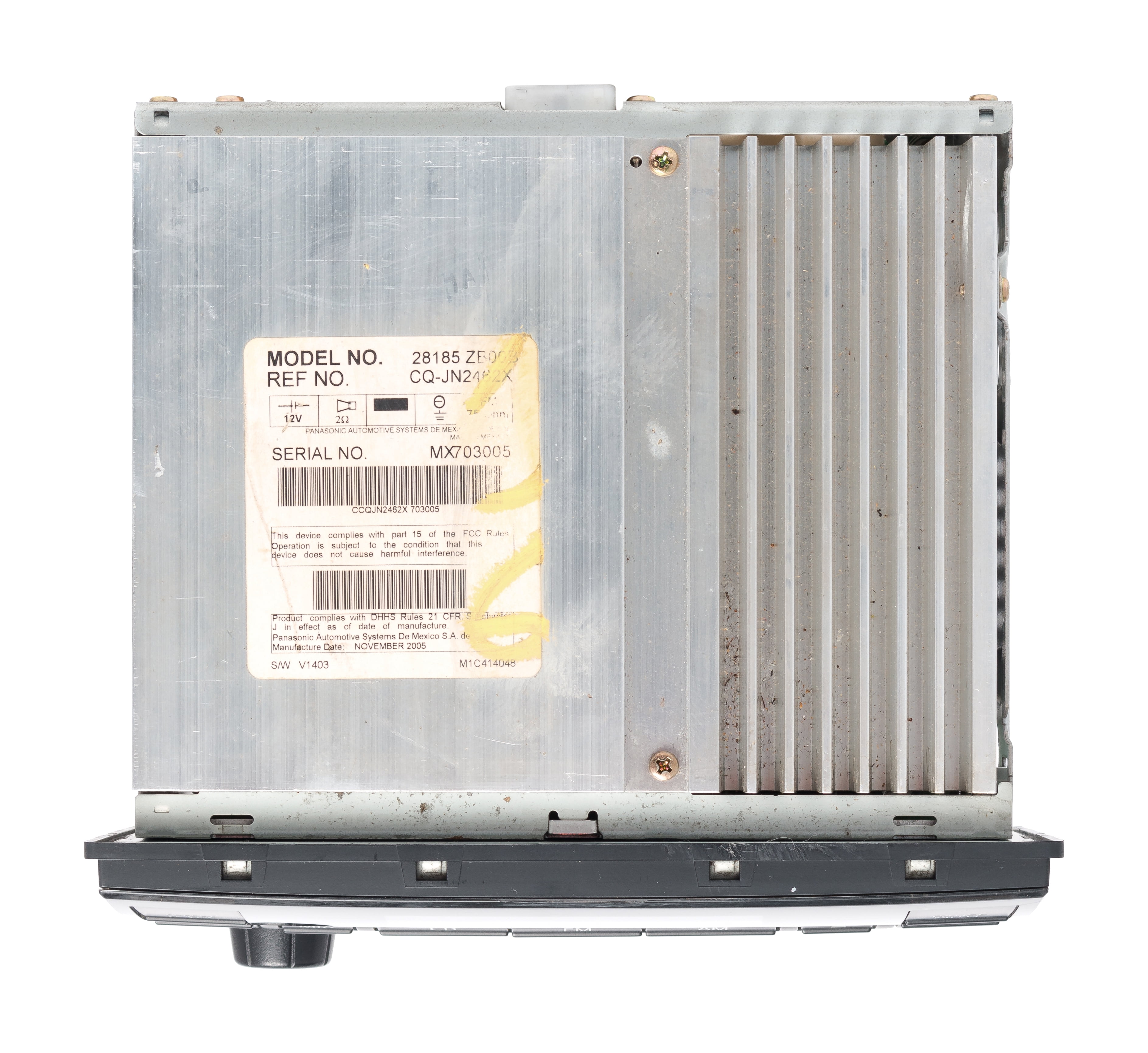Restored 20052006 Nissan Altima AM FM Radio SingleDisc CD Player Part Number 28185ZB00B (Refurbished)