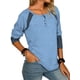thumbnail image 3 of Camisas para Mujer Manga Larga Henley Tops Pullover con Botones Casual Loose Fit V-Neck Túnicas Tops, 3 of 5