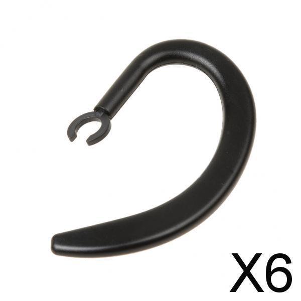 6xReemplazo De Gancho Para La Oreja, Auricular Inalámbrico Con Gancho Para La Oreja, 6mm, Negro 6 piezas