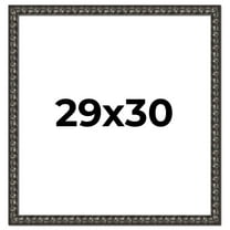29x30 Frame Black-Brown Medieval Solid Wood Picture Frame | 1.5 Inch Moulding Width | Gotham
