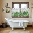 thumbnail image 4 of St. Patrick's Tier Curtains 24 Inch Length, Luck Shamrock Eucalyptus Leaves Flowers Grey Wooden Cafe Short Curtains for Bathroom Sink, Kitchen Curtain Light Filtering Drapes 2 Panels 27.5"Wx24"L, 4 of 8