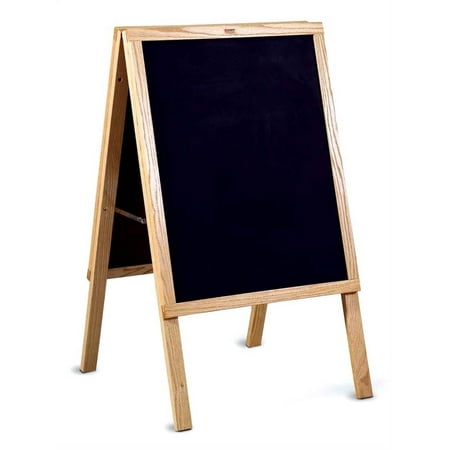 Blank Cafe Sidewalk Chalkboard Sign w Oak Wood Trim - Walmart.com