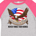 thumbnail image 4 of Inktastic Memorial Day- Never Forget Our Heroes- Bald Eagle Boys or Girls Toddler T-Shirt, 4 of 5
