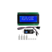 Quimat IIC I2C TWI Serial 2004 20x4 LCD Module Shield for Arduino UNO R3 MEGA 2560 with 4Pin Male to Female Jump Wire Cable, Nylon Column and Nuts