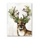 thumbnail image 1 of Impresión de ciervos y animales del bosque, imagen de invierno, bayas de acebo, decoración de vacaciones de Navidad, póster, arte de pared, pintura en lienzo, decoración de granja, 1 of 4