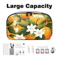 thumbnail image 3 of Tangerine Travel Organizer Cable Wire Cord and Cable Charger Bag Waterproof Oxford Cloth Electronic Accessories Storage Case 5.9x9.44x3.14 in, 3 of 6