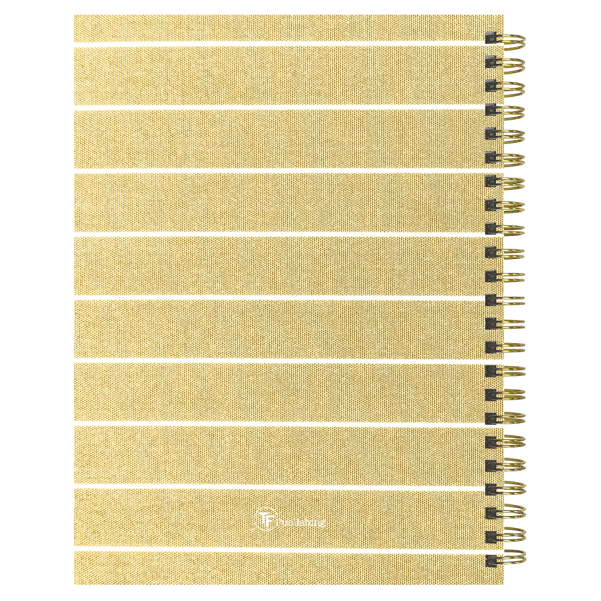 2026-2027 TF Publishing Yellow Linen 6.5" x 8" Academic & Calendar Weekly & Monthly Planner, Gold/White (AY27-9208)