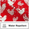 thumbnail image 3 of Valentine''s Day Shower Curtain, Romantic Red and White Heart Shower Curtain Set for Bathroom Waterproof Red Shower Curtain with Hooks, 72x84 Inch, 3 of 5
