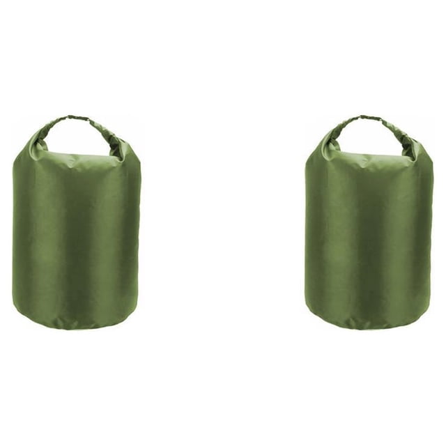 Soidarity Bolsa de natación Bolsa seca impermeable Roll Top Bolsa de compresión seca para Rafting Canotaje Senderismo Camping 8/40/70 / 75L verde 8L 2Conjunto