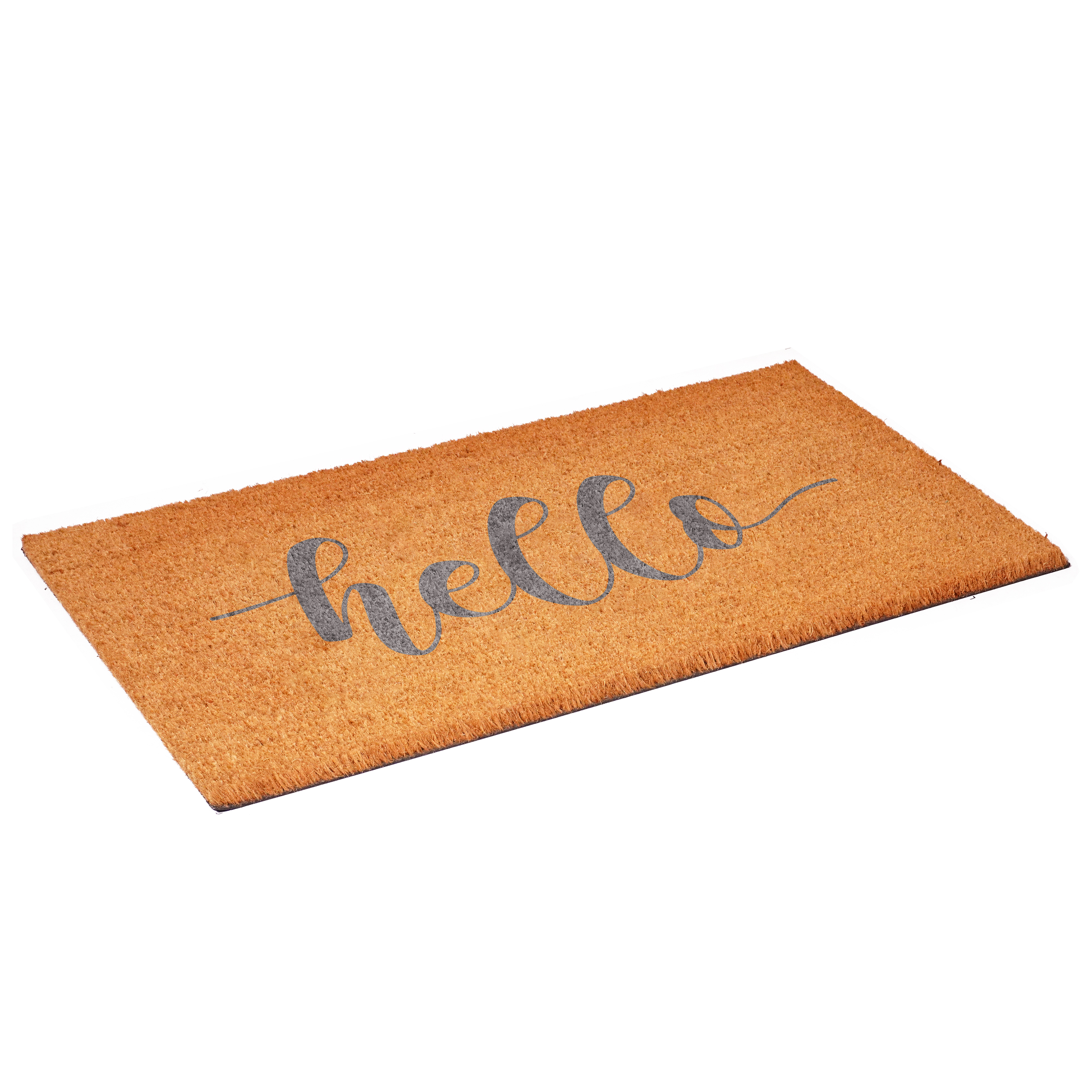 Calloway Mills 112082436 Grey Hello Script Doormat 24" x 36"