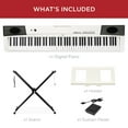 thumbnail image 4 of Best Choice Products 88-Key Full Size Digital Piano for All Player Levels w/ Semi-Weighted Keys, Stand, Pedal - White, 4 of 7