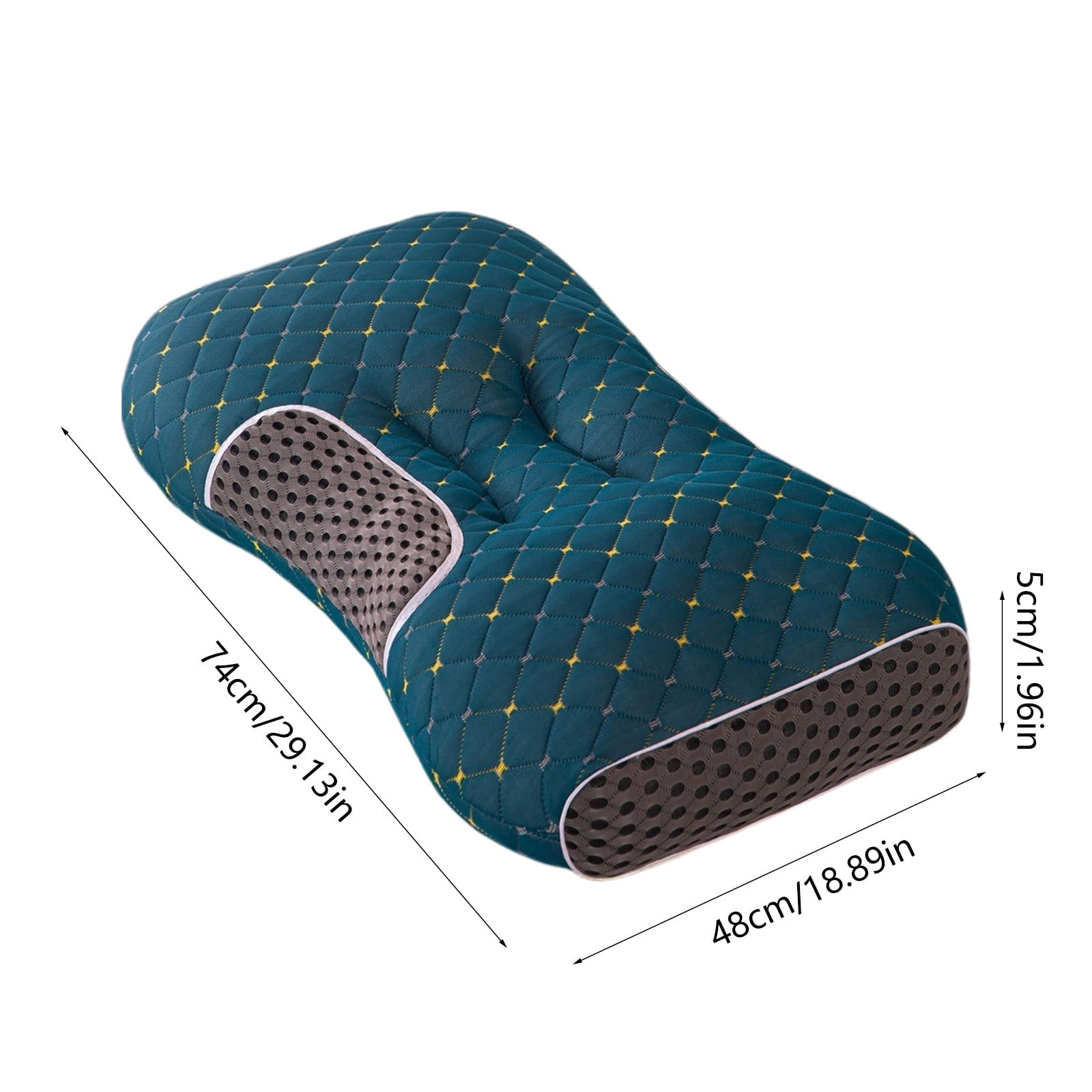 Ovzne 2-Pack Orthopedic Cervical Pillows For Deep Sleep Support - Non-Collapsing Memory Foam Pillow With Neck Pain Relief, 29X19X2 Inches, Bed Pillows For Side/Back Sleepers