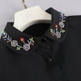 thumbnail image 4 of Odeerbi Chiffon Fake Collar for Women False Collar Solid Color Detachable Collar Blouse Half Shirts Faux False Collar Black, 4 of 6
