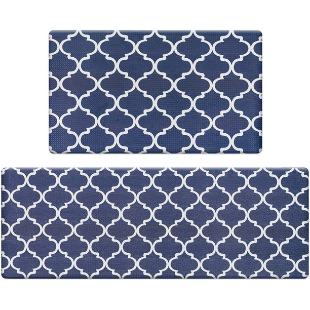 Kitchen Mat Set 2 Piece, Cushioned AntiFatigue Kitchen Rugs Waterproof