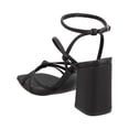 thumbnail image 4 of Zapatillas Mujer Abiertas HEAD OVER HEELS tacón Bloque cintas Casuales Formales negro 26, 4 of 5