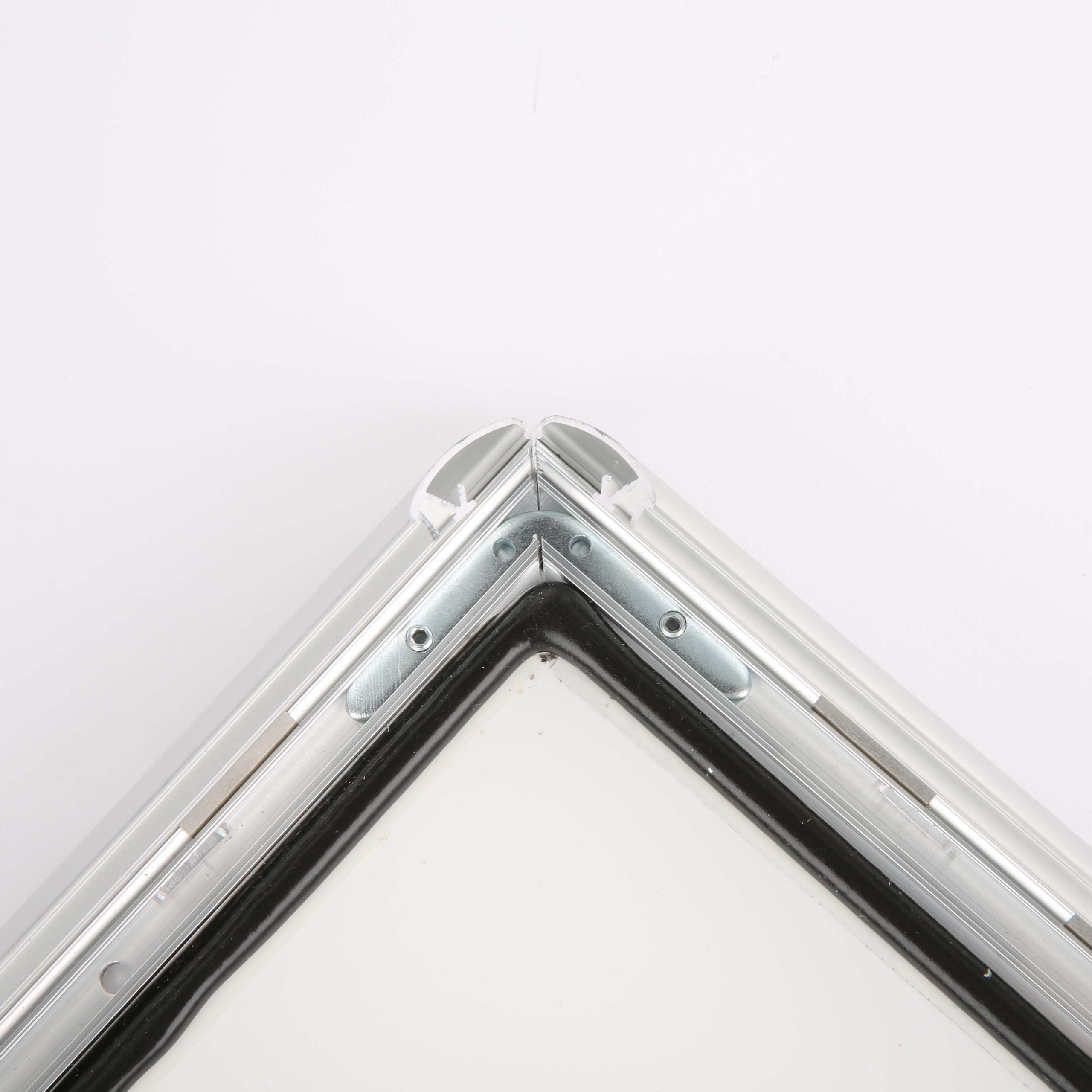 Weatherproof Snap Poster Frame 18x24 Inch Silver 1" Aluminum Profile Front Loading Wall Mounting
