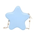 thumbnail image 2 of Bolso cruzado en forma de estrella compacta compacta de pvc satchel para salir de compras citas, 2 of 8
