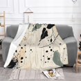 thumbnail image 3 of Art Design Warm Flannel Blanket Modern Boho Leaves Flannel Blanket Modern, 3 of 8