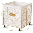 thumbnail image 2 of IVV Gold Metal Wire Laundry Hamper on Wheels, 210L Rolling Large Collapsible Laundry Basket with Removable Liners, Sturdy Laundry Hamper, for Dirty Clothes Organization Closet Bathroom Living Room, 2 of 7