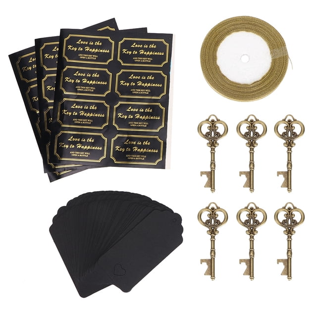 VIFERR Bottle Opener Retro Style Zinc Alloy Key Shape Wedding Bottle Opener Opening Tool(?????50??)