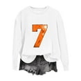 thumbnail image 2 of Women's Round Neck Casual Print Long Sleeve Fashion Sweatshirt Top Blouse, 2 of 3