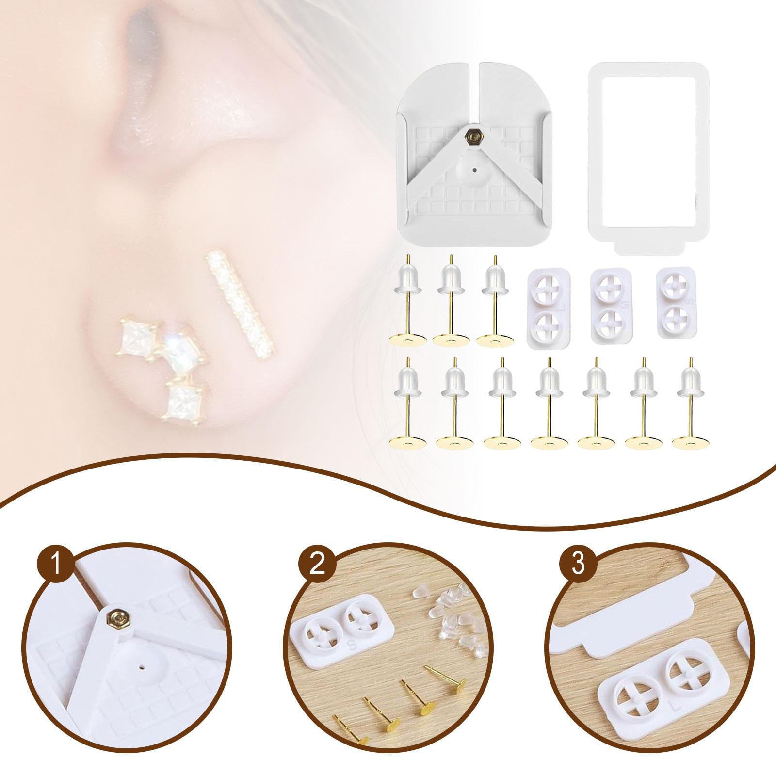 Earring Post Setter Polymer Clay Stud Positioning Tool Jewelry Making Supplies Portable for Craft Enthusiasts