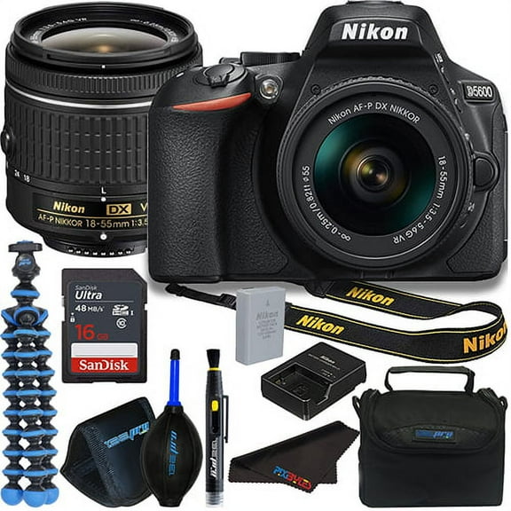 Nikon D5600 DSLR Camera with 18-55mm Lens   Pixi Basic Bundle