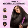 thumbnail image 4 of DAN Technology 2 in 1 Electric Hot Comb Iron 450 for Black Hair Wigs Beard,Double Side Teeth Creamic Heat Pink Pressing Comb with Keratin & Argan Oil, 4 of 9