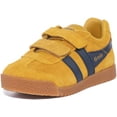thumbnail image 6 of Gola Classics Harrier Velcro Kid's Classic 2 Hook And Loop Strap Sneakers In Yellow Size 13, 6 of 6