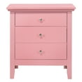 thumbnail image 3 of DeeHome Glory Furniture Hammond G5404-N 3 Drawer Nightstand , Pink, 3 of 4