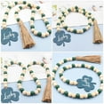 thumbnail image 3 of Masteelf Bead Garland Wood Bead Tassel Garland String Tiered Tray St Patrick's Day Wood Garland, 3 of 8