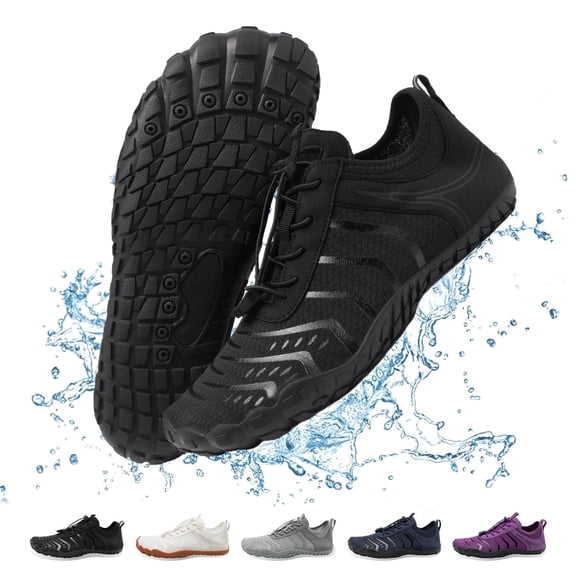 Barefoot Water Shoes, Pro Healthy Non-Slip Flexible Wide Toe Box Casual Footwear, Unisex Lightweight Running Sneakers for Men & Women, Walking Workout Outdoor Sports Daily Wear(Black)