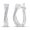 White, variant on 10K White Gold Round Diamond Slender Crossover Hoop Earrings 0.05cttw