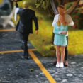 thumbnail image 3 of serony 1:64 Scale Hand Painted Miniature Model Couple Diorama Park Yellow Figures A Yellow Style B, 3 of 6