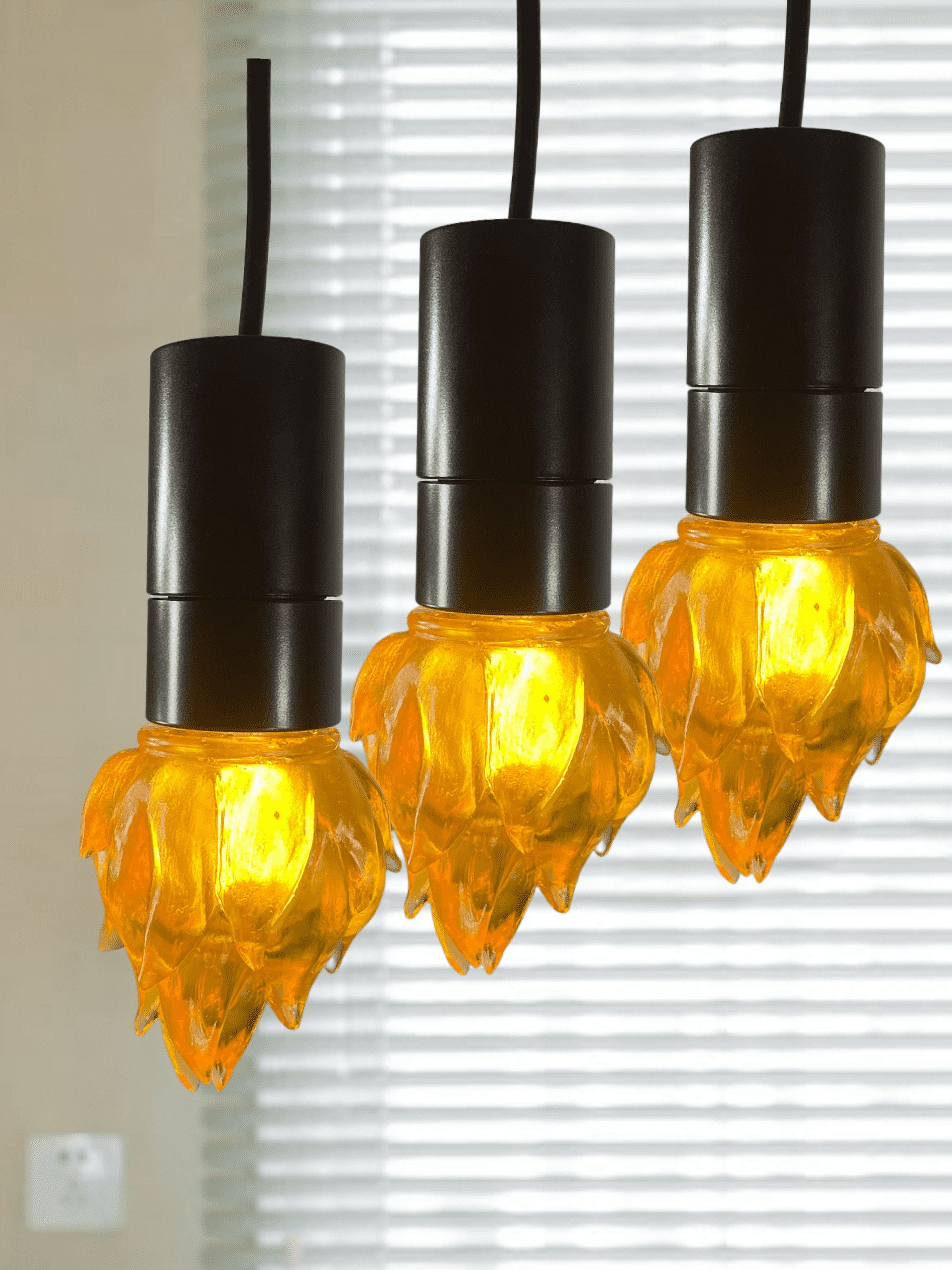 Flame LED Light Bulb, Non-Flickering, 3D Epoxy Resin Fire, Dimmable, 40Watt, 120V, E26 base