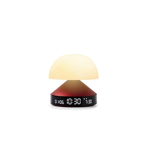 Lexon Mina Sunrise Despertador, Luz de Despertador y Lámpara de Atardecer para Rutina de Sueño - Rojo Oscuro