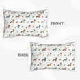 thumbnail image 2 of Honeii winter Snowflake Dachshund Pattern Decorative Throw Pillow Case - Elevate Your Couch, Sofa, or Bed with Stylish Home Decor-14"x20", 2 of 6
