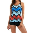 thumbnail image 2 of Aunavey Tankini Bathing Suits for Women Tummy Control Swimsuits Two Piece Swimwear Tank Top with Boyshorts, 2 of 7