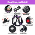 thumbnail image 4 of PoyPet Dog Harness No Pull, Adjustable Soft Padded Pet Vest, No Choke Reflective Front Dog Harness, Purple m, 4 of 9