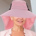 thumbnail image 4 of FESTFENDS Sombreros Para El Sol Con Chal Rosa Para Protección Uv En Senderismo Y, 4 of 6